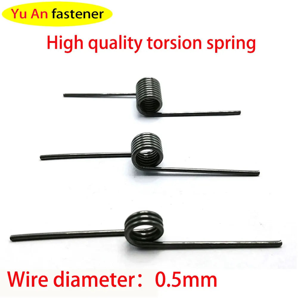 V-Spring 0.5mm Wire Diameter – Small Torsion Hairpin Spring 60°/90°/120°/180°, 10pcs