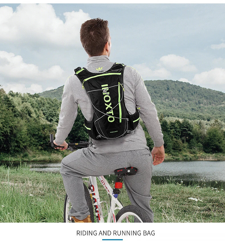 8L Running & Cycling Hydration Vest Backpack — Hiking & Marathon Water Pack with 1.5L Bladder and 500ml Bottle