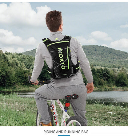 8L Running & Cycling Hydration Vest Backpack — Hiking & Marathon Water Pack with 1.5L Bladder and 500ml Bottle