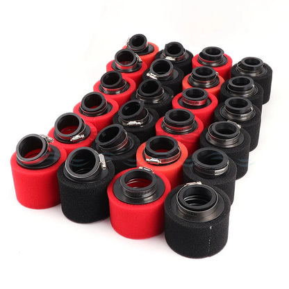 35–60mm Foam Air Filter – Red Elbow Neck Sponge Cleaner for Scooter, Dirt Bike, Motorcycle | Kayo BSE Compatible