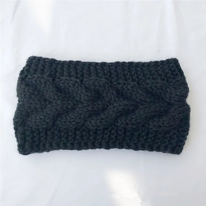 Women's Solid Color Knitted Headband – Elastic Twisted Turban Headwrap, Winter Hair Band for Girls, Fashion Hair Accessories