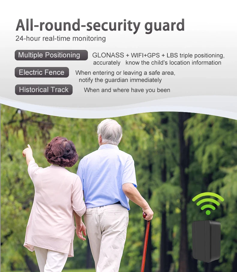 Mini 4G GPS Tracker – Personal & Pet Locator with Voice Monitoring, Car Start/Stop Tracking, Built-in Battery for Safety