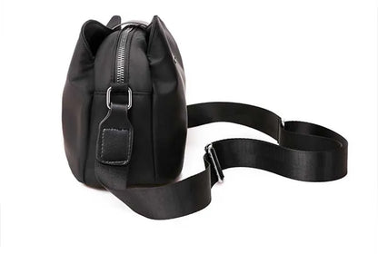 Vintage Waterproof Nylon Shoulder Bag for Women – Simple Crossbody Messenger Bag for Daily Use & Travel