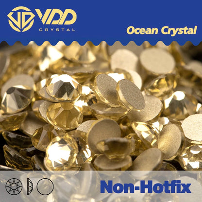 VDD Non Hot Fix Crystal Nail Art Rhinestones - 2088 Flower Flatback Gems for DIY Nail Decorations