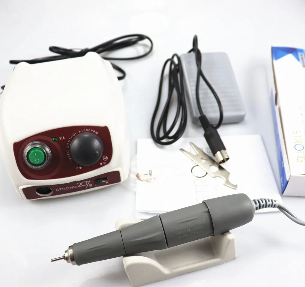 STRONG 210/207B 65W Nail Drill – 50000RPM Manicure & Pedicure Machine, Professional Nail Art Polishing Drill Machine