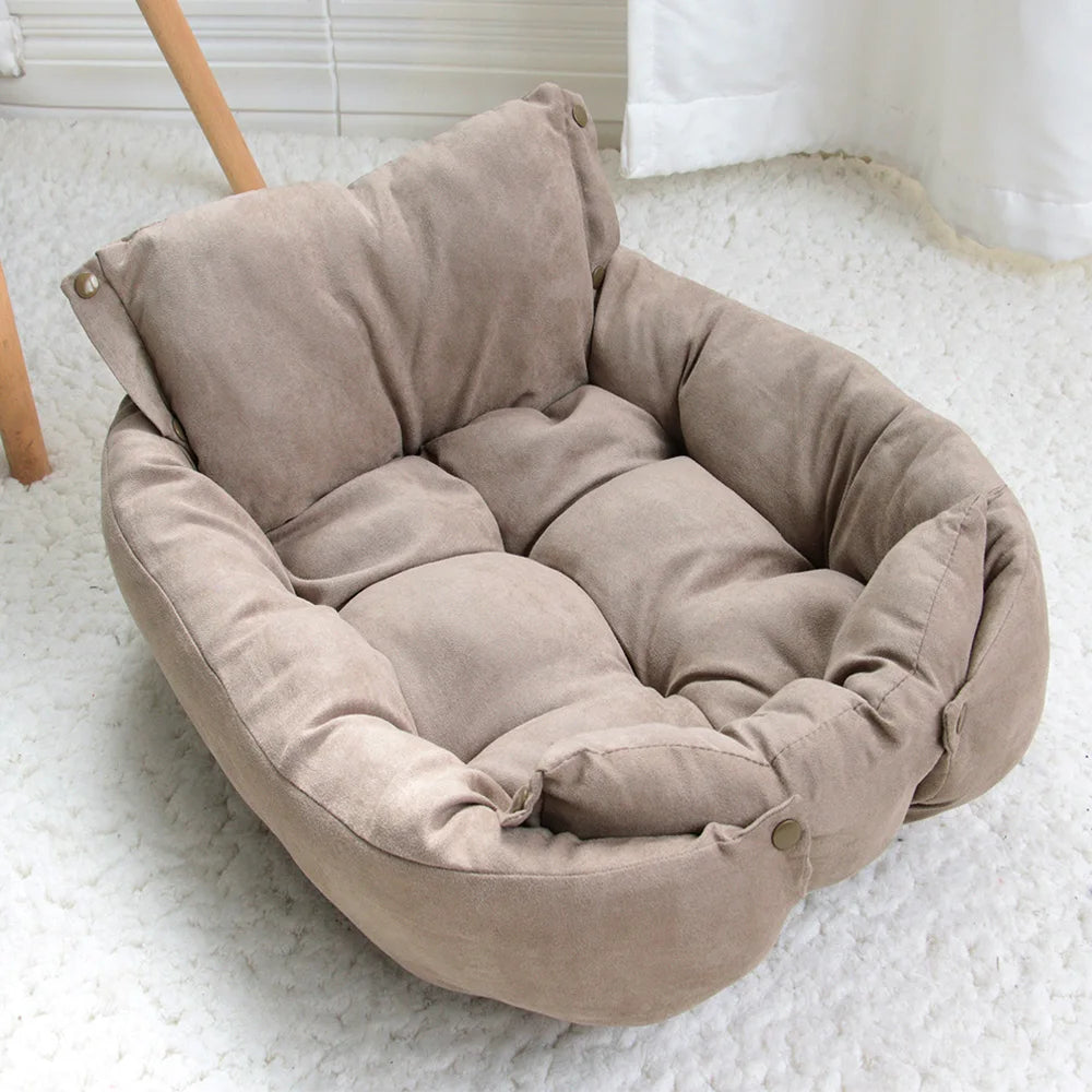 3-in-1 Multifunction Pet Bed – Soft Dog & Cat Cushion, Warm Winter Sofa Nest for Puppies & Kittens