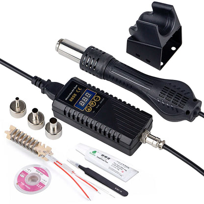 JCD 750W Heat Gun – Digital Display Micro Rework Soldering Station & Hot Air Gun for Welding & Repair, Model 8858