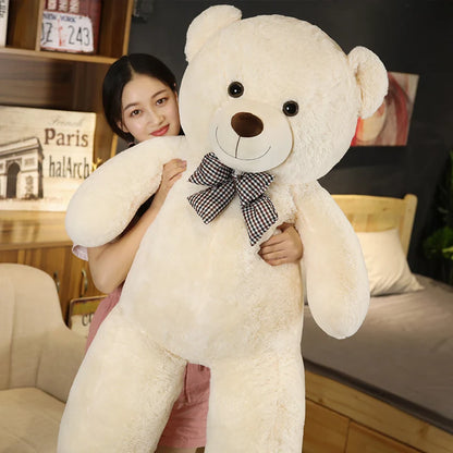 Giant 105cm Soft Teddy Bear Plush Toy - White, Pink, Brown Hugging Pillow Animal Cushion for Children’s Birthday Gift
