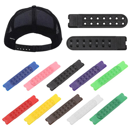5 Sets Snapback Strap Replacement - 7 Hole Colorful Hat Repair Buckle Clips for Baseball Cap Accessories
