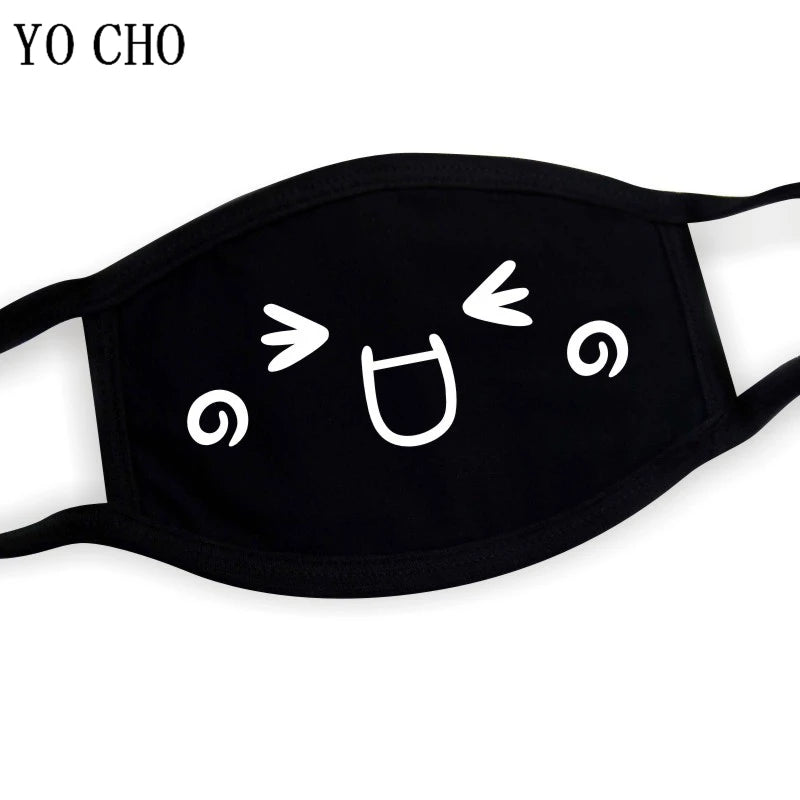 YO CHO Unisex Cotton Dust Mouth Mask – Anime Cartoon Respirator, Warm Mouth Muffle, Perfect Birthday Party Gift