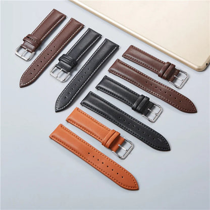 Genuine Leather Watchbands – Calfskin Replacement Straps for Men & Women, 18mm-24mm