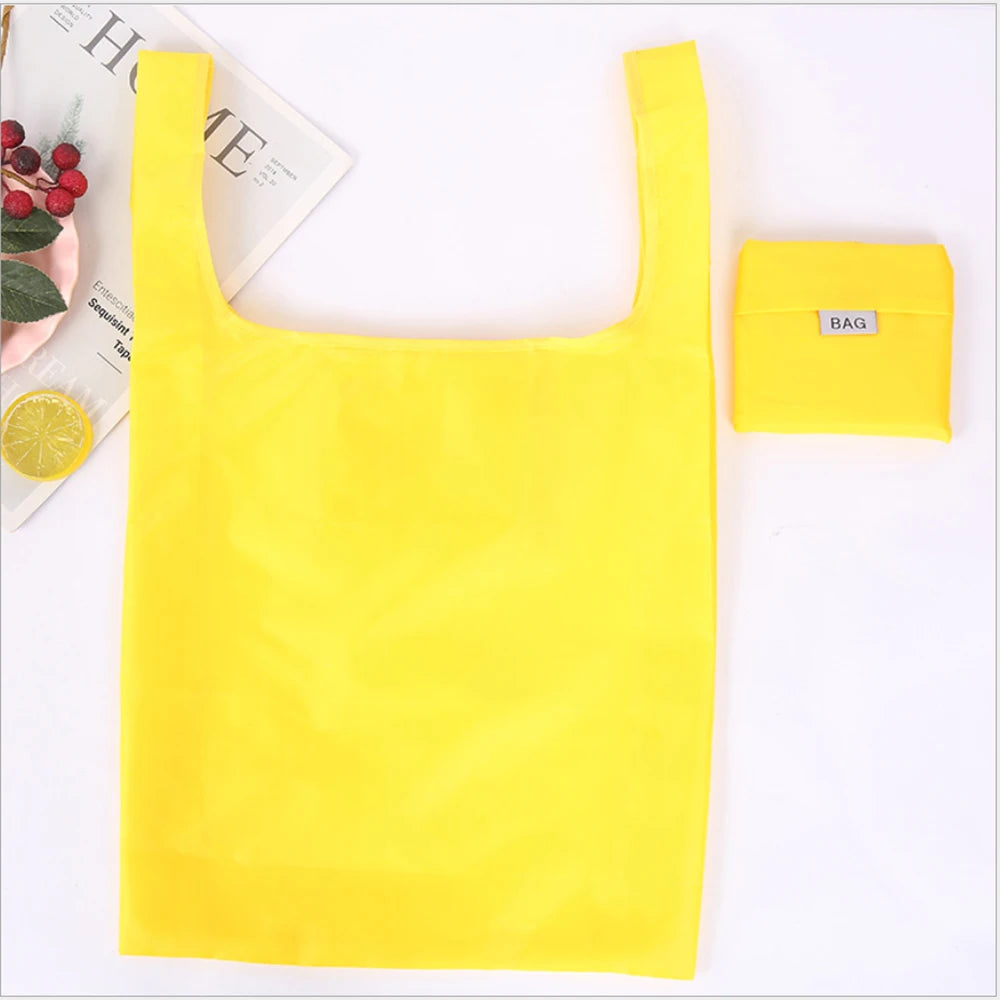 Eco-Friendly Reusable Shopping Bag — Foldable Shoulder Grocery & Market Tote for Supermarket and Everyday Use