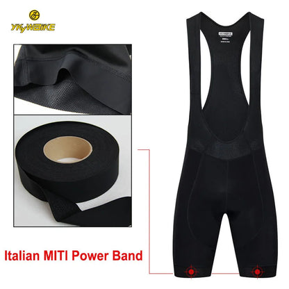 YKYWBIKE Cycling Jersey & Bib Shorts Set — Classic MTB Bike Clothing with Reflective Details