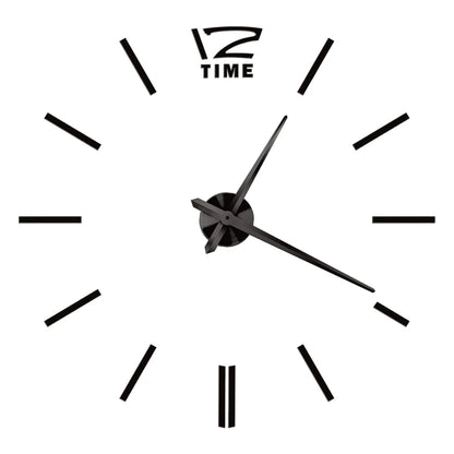 3D DIY Wall Clock - Modern Acrylic Mirror Sticker Quartz Clock For Living Room Decor With Silent Movement