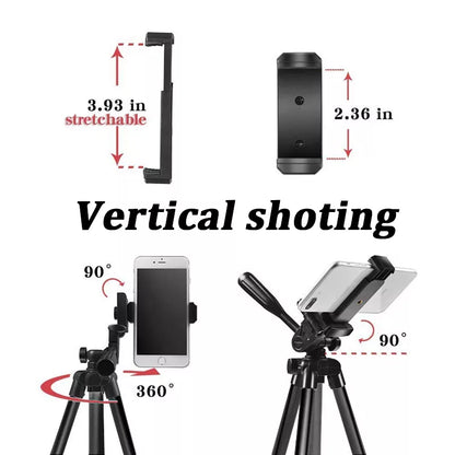 NA-3120 Phone Tripod Stand 40-inch Universal Photography - Aluminum Travel Tripod for Gopro, iPhone, Samsung, Xiaomi, Huawei Phones