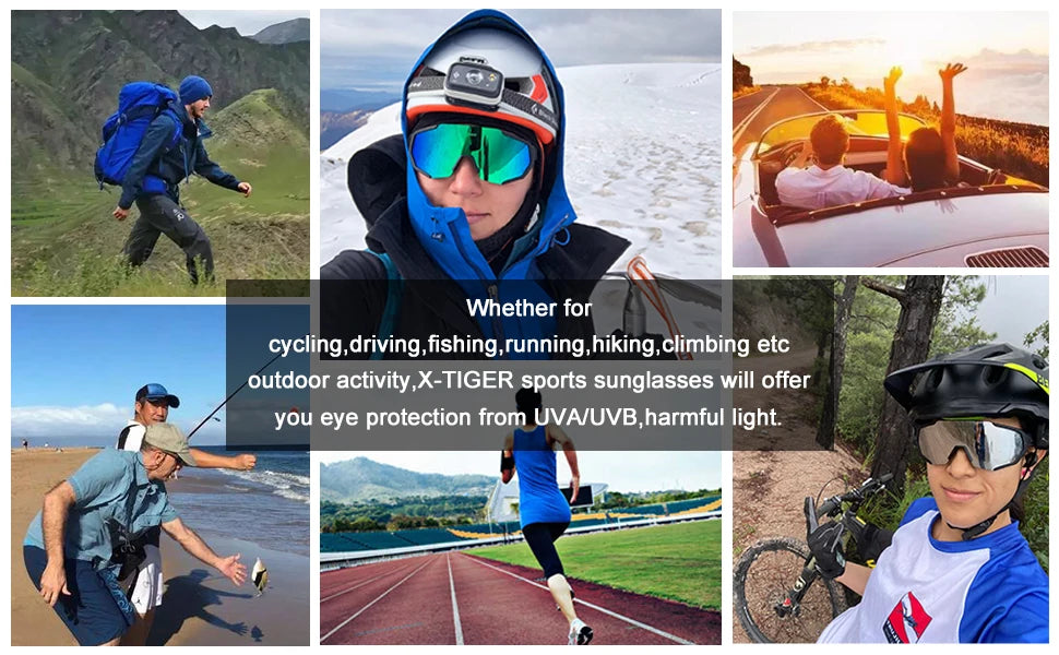 X-TIGER Polarized Cycling Glasses — Photochromic MTB & Road Bike Sunglasses for Sports