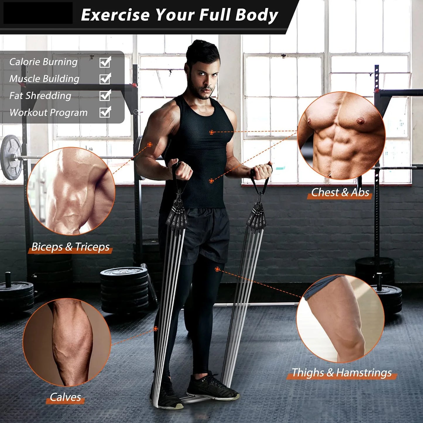 300lb Booty Resistance Band Set – Elastic Workout Harness for Home, Gym, Training & Dumbbell Exercises