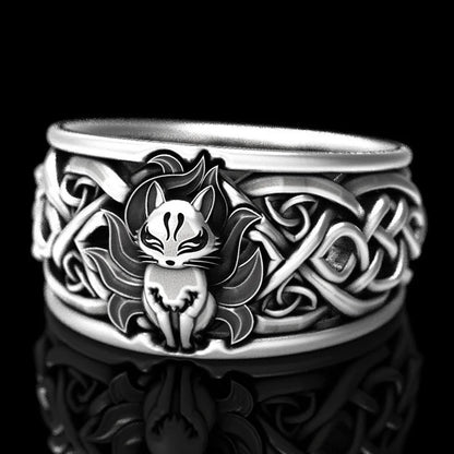Huitan Viking Giant Wolf Ring – Nordic Mythology Totem, Unisex Punk Hip Hop Fashion Jewelry Gift