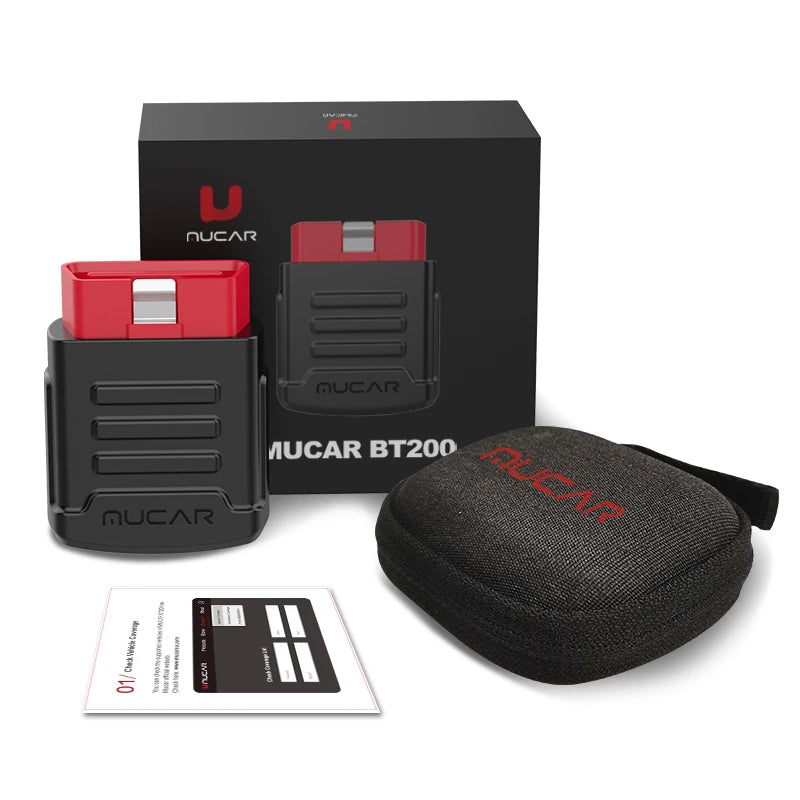 MUCAR BT200 OBD2 Automotive Diagnostic Scanner – Bluetooth/WiFi Car Tool with 15 Reset Functions