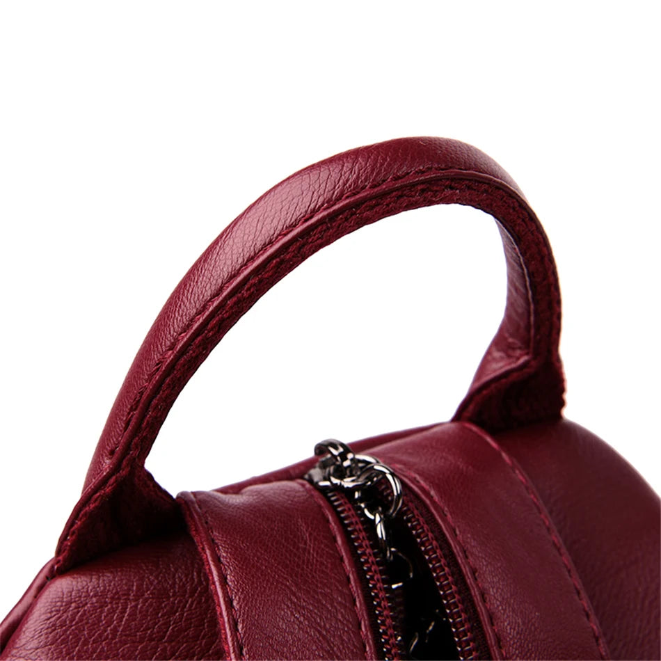 Multifunctional Women's Leather Backpack - Casual Style for Teen Girls, School and Travel Bagpack, Ladies' Chest Bag Sac