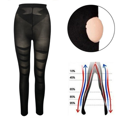 High Waist Shapewear Compression Leggings - Anti Cellulite Body Slimming Tummy Control Thigh Sculpting Pants
