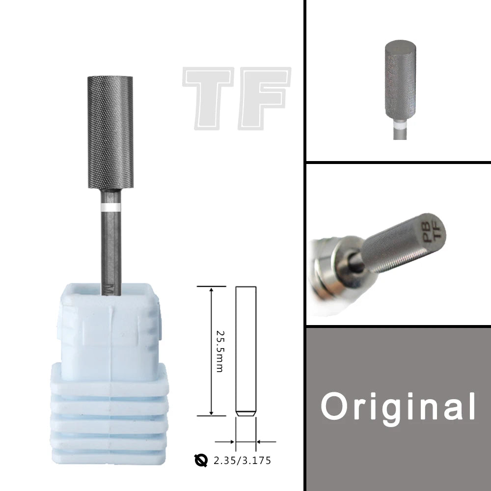 RolinStar 5.35 Small Barrel Silver Tungsten Steel Carbide Nail Drill Bits – Milling Cutter German Accessories