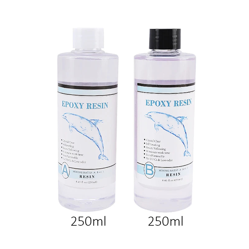 1:1 Clear Epoxy Resin Kit – Crystal Clear 2-Part Casting Resin Set with Measuring Cups, Stir Stick & Silicone Gloves for Art & DIY Crafts