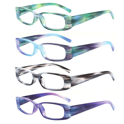 Stylish Small Frame Reading Glasses - Spring Hinge Readers for Men & Women in 6 Color Options