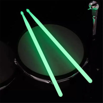 5A Luminous Drumsticks – Nylon Glow-in-the-Dark Bright Drum Sticks for Musical Instruments