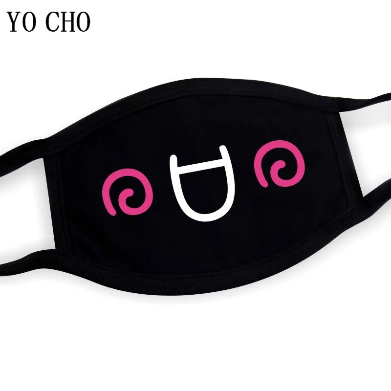 YO CHO Unisex Cotton Dust Mouth Mask – Anime Cartoon Respirator, Warm Mouth Muffle, Perfect Birthday Party Gift