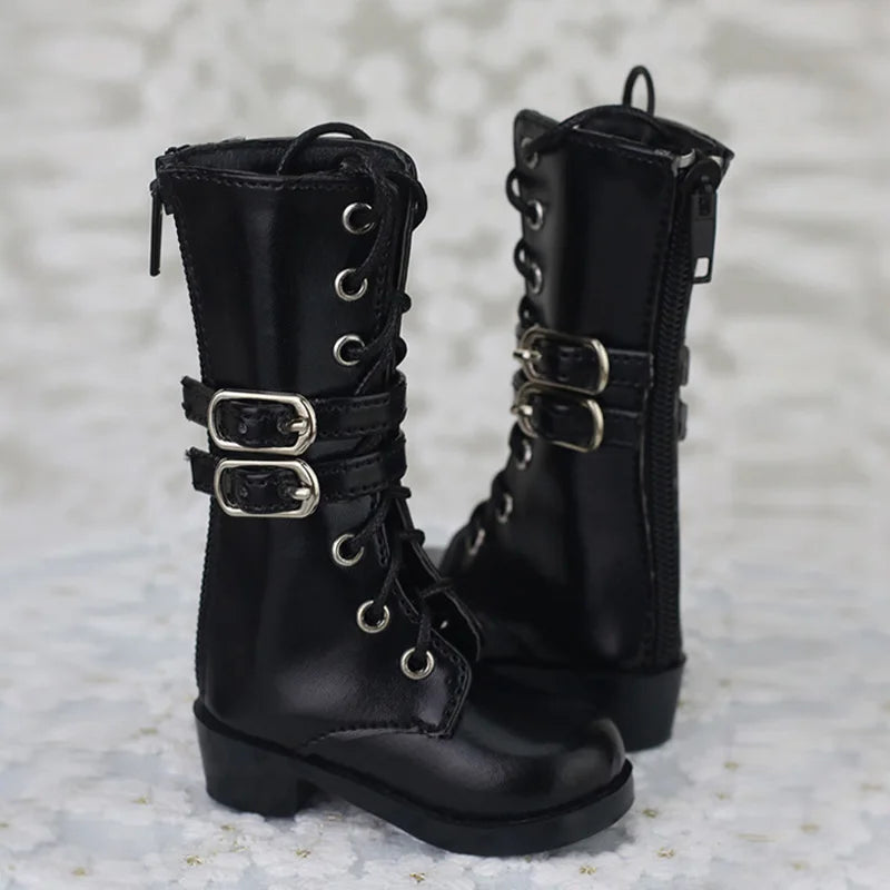 1/4 MSD & 1/3 SD BJD Leather Shoes – Fashion Martin High Boots for Dollfie, DREAM, MID, DK, SOOM, DOD Dolls