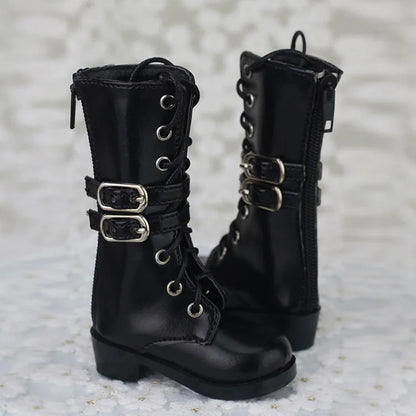 1/4 MSD & 1/3 SD BJD Leather Shoes – Fashion Martin High Boots for Dollfie, DREAM, MID, DK, SOOM, DOD Dolls