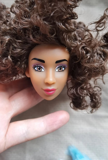 Original 1/6 Doll Supermodel FR Heads — DIY Curly Black Hair Doll Accessories, Limited Edition Collectible Gift