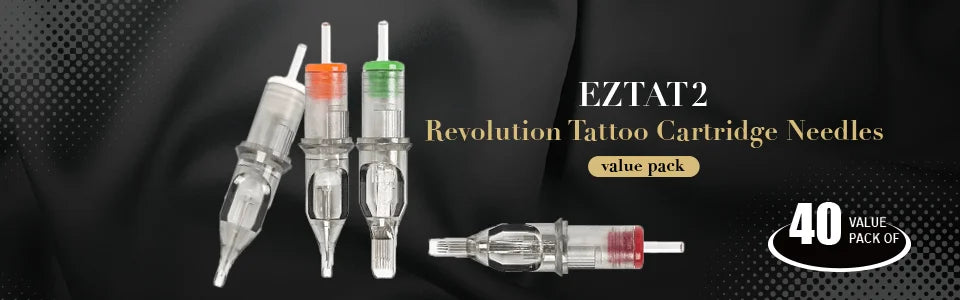 100pcs EZ Revolution Tattoo Cartridge Needles Kit – 0.30/0.35mm RL, RS, M1, RM for Rotary Tattoo Machines