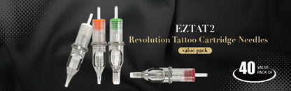 100pcs EZ Revolution Tattoo Cartridge Needles Kit – 0.30/0.35mm RL, RS, M1, RM for Rotary Tattoo Machines
