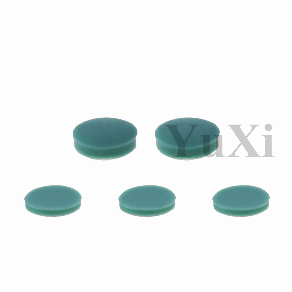 YuXi GBA SP Replacement Kit - Screw Covers & Luminous Dust Plug Rubber Set for Gameboy Advance SP