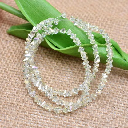 Yanqi Triangle Crystal Beads - 38 Colors 4mm Loose Glass Beads for DIY Jewelry Making Earrings Necklace Crafts