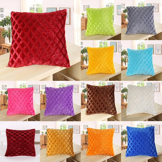 Soft Velvet Cushion Cover - Decorative Throw Pillowcase for Plush Home Decor - Solid Color Sofa Pillow Cover 43*43cm