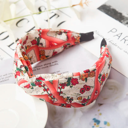 Fashion Leopard Print Headband — Wide Cross Elastic Bow Hairband for Women & Girls Hair Accessories