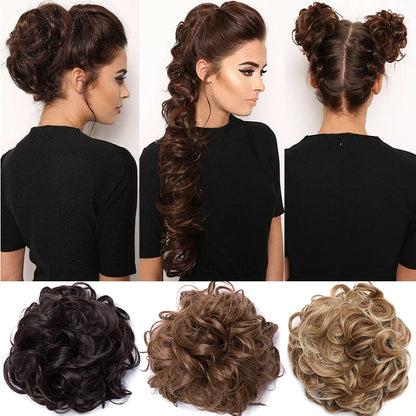 BENEHAIR Messy Hair Bun – Synthetic Chignon Hairpiece Scrunchy for Women Updo Styling