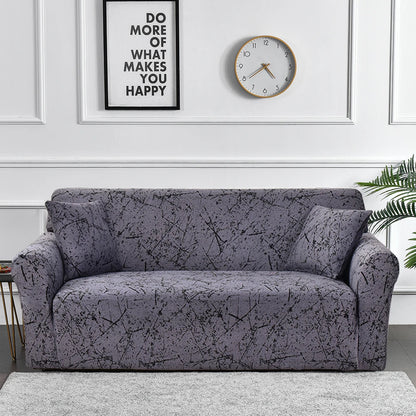 Stretch Sofa Cover - Printed Elastic Slipcover for L-Shaped Corner Couch, Living Room 1/2/3/4 Seat Protector