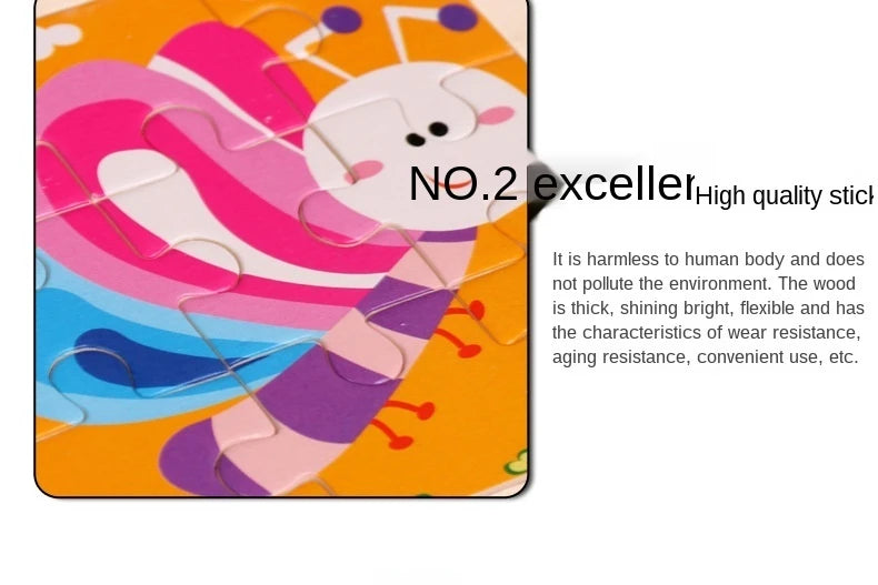 11cm Kids Wooden Jigsaw Puzzle – Cartoon Animal & Vehicle Montessori Educational Toys