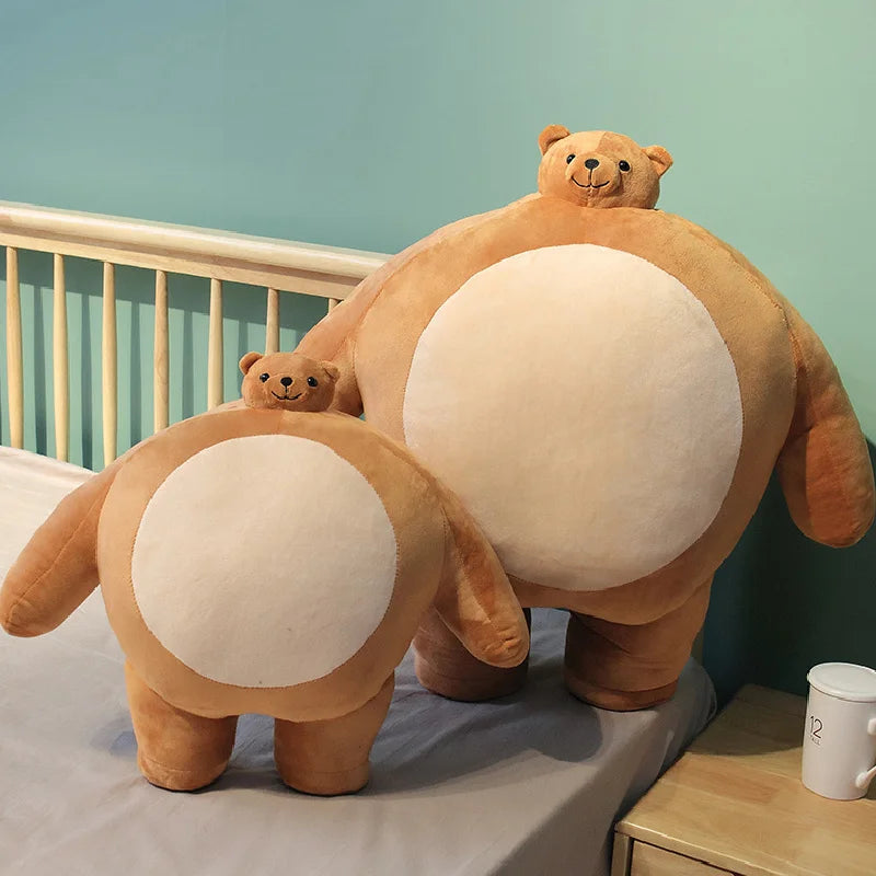Kawaii Cartoon Little Head Bear Plush Toy – Soft Decorative Pillow for Kids, Home, & Girlfriend Birthday Gift