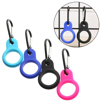 Outdoor Camping Hiking Water Bottle Holder - Rubber Buckles Hook for Sports Kettle - Arrival Accessories Carabiner