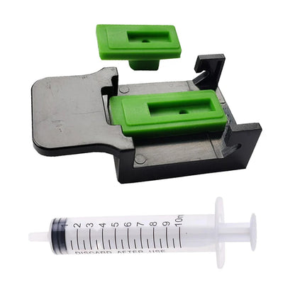 DIY CISS Ink Refill Kit for Canon Printer – Cartridge Clamp, Cleaning & Absorption Clip Set with 10ml Syringe & Needles Tools