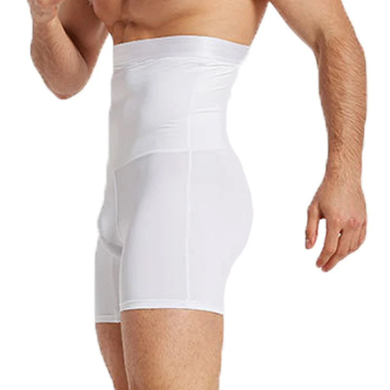 Men's Slimming Waist Trainer - High Waist Compression Body Shaper Underwear for Abdomen and Belly Control Shorts