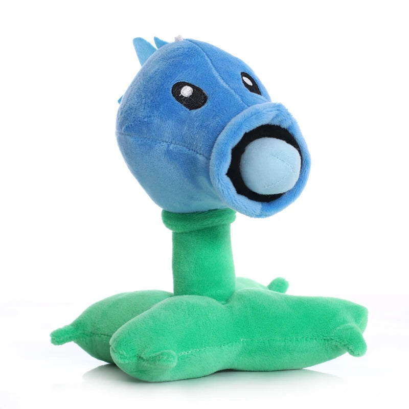 20cm Plants vs Zombies Plush Toys Set Peashooter Snow Pea Repeater Threepeater Gatling Pea Cartoon Game Stuffed Animals Pendants Kids Gift Plushies