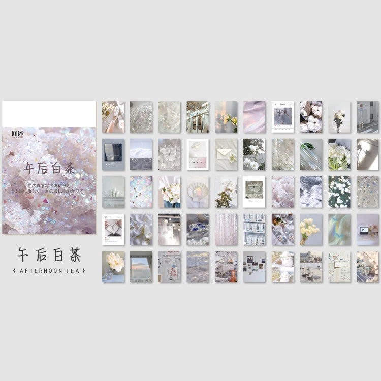 Yoofun 50 Sheets Aesthetic Sticker Book - Natural Scenery Art Painting Stickers for Scrapbooking Planner Journaling