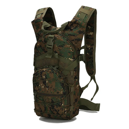 15L Molle Tactical Backpack - Outdoor Sports Bicycle Bag for Cycling, Climbing, Hiking, Camping, Fishing, Hydration