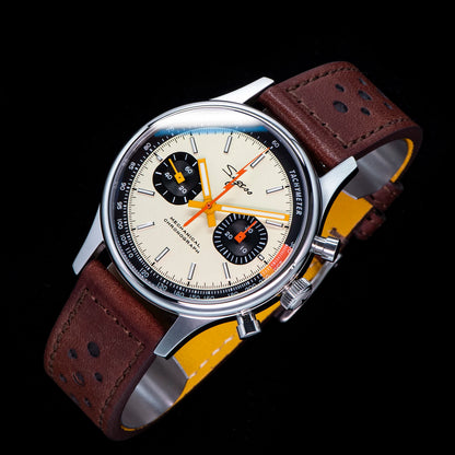 Sugess Men’s Chronograph Mechanical Watch — Tianjin ST19 Swanneck Movement, Sapphire Crystal Pilot Wristwatch, V2 Gift Edition